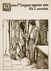 La reine Morgane apparaît à Sir Launcelot, illustration de 